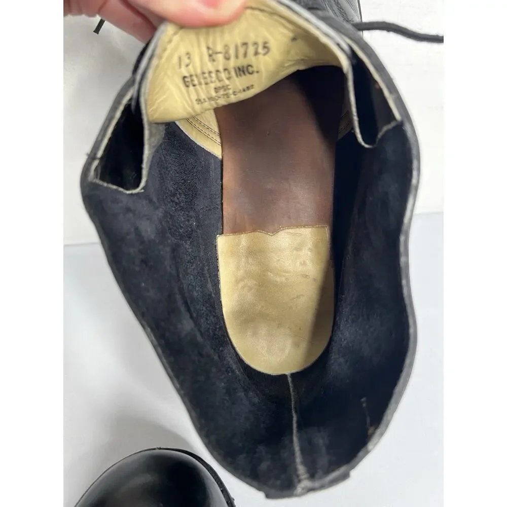 Vintage US Military Genesco Black Leather Chukka Boots Men’s Size 13